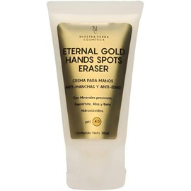 Nuestra Tierra Cosmética Eternal Gold Hands Spots Eraser, Crema de Manos Anti-Manchas y Anti-Edad, 35ml