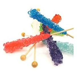 Blue Raspberry Rock Candy on Sticks Wrapped 12 units
