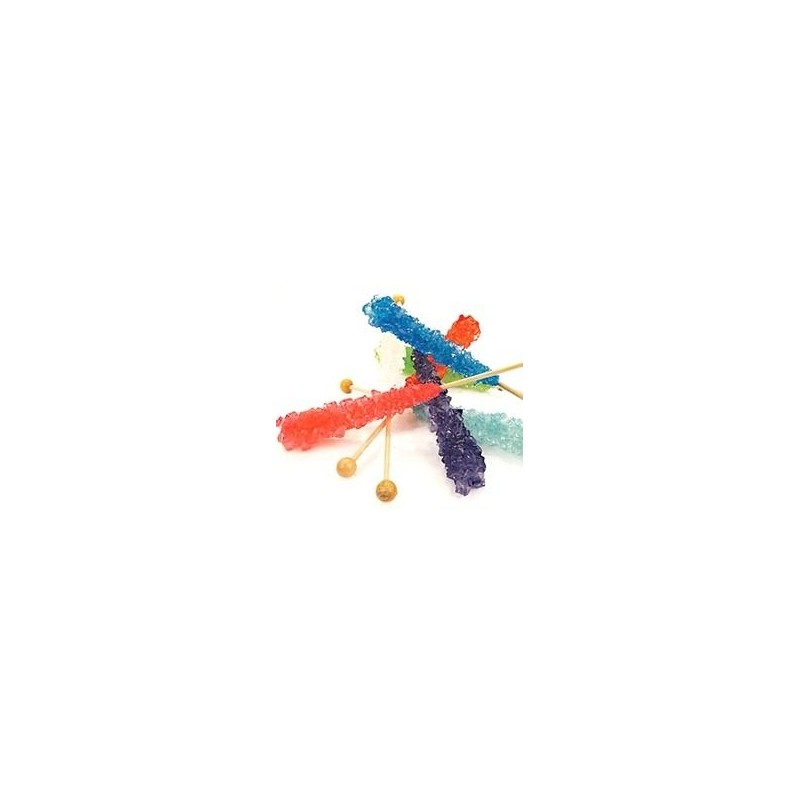 Blue Raspberry Rock Candy on Sticks Wrapped 12 units