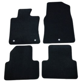 Floor Mats Compatible with 2009-2014 Acura TL, Black Nylon Front Rear Flooring Protection Interior Carpets 4PC by IKON MOTORSPORTS, 2010 2011 2012 2013