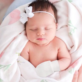 BQUBO Baby Mittens No Scratch Mitten Newborn Infant Mittens Elastic Wrist Gloves Hypoallergenic for 0-6 Months Baby Boys Girls