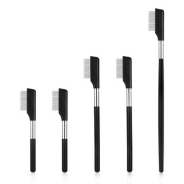 5 PCS Metal Eyelash Comb, Eyelash Separator Tool, Eyelashes Comb Separator Suitable for Women's Eye Makeup Eyelashes Modification (Black)