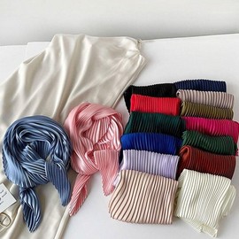 Women's Pleated Mini Fashion Scarf Bag Scarf Black