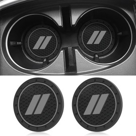 REMOCH Cup Holder Inserts for Dodge Accessories Charger Challenger Durango SRT Dart Journey Non-Slip Cup Coaster Mats Center Console Liners Trim (2.75 Inch, Gray)