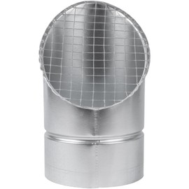 Repa Market Outlet Vent Cover with Mesh 5" inch / 125 mm - Round Outdoor Air Take-Off with Steel Screen – Pipe Cover - Angled Galvanized Steel Exhaust End Cap with Rain Cover (net 0.19” x 0.19” Inch)