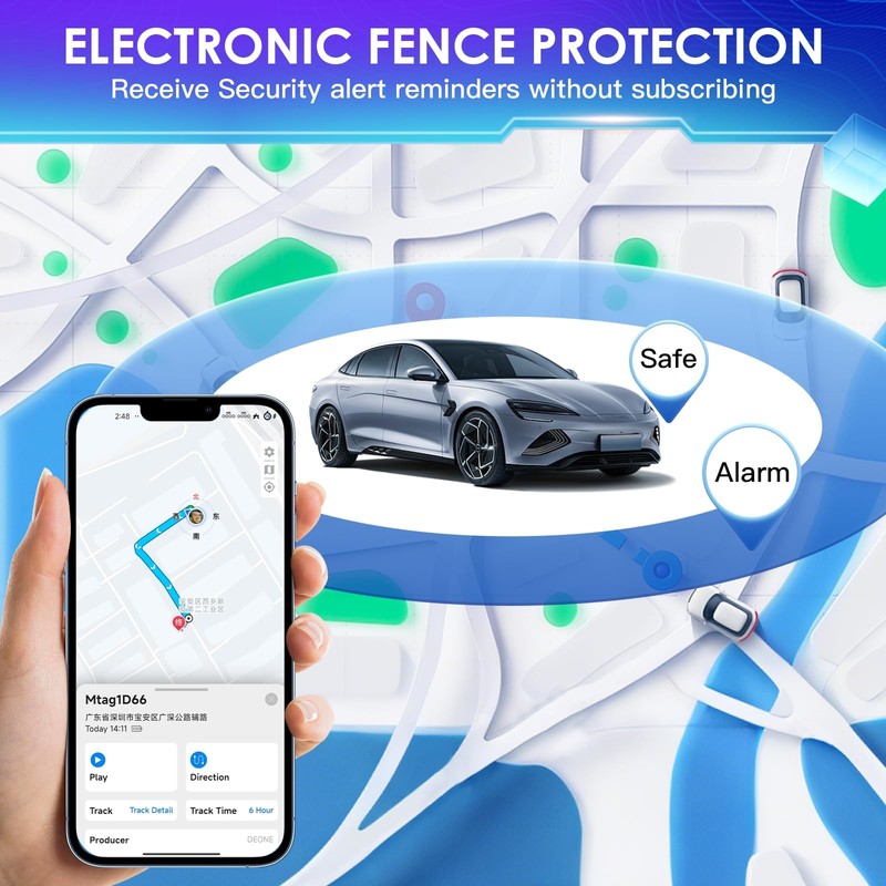 Black Tracker Device for Vehicles,1PCS GPS Car Tracker,No Monthly Fee