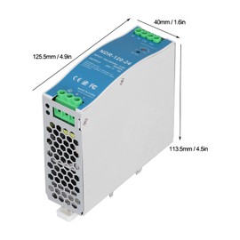 Fuente de Alimentación Industrial de 5 A Y 120 W para Carril DIN Interruptor de Fuente de Alimentación de Carril AC100-240V para Sistemas de Control Industrial