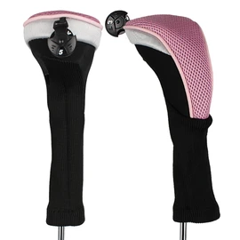 Andux Long Neck Golf Hybrid Club Head Covers with Interchangeable No. Tags Pack of 2 CTMT-02 (Pink)