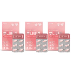 Obent 루나베라 질유래유산균 50억CFU (500mg*30캡슐*3박스) 3개월분 프로바이오틱스 Lunavera Urogenital Probiotics 5 Billion CFU (500mg*30 Capsules*3 Boxes) 3 Months Supply