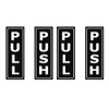 Ciieeo 4pcs Push Pull Door Sign Stickers Decals for Home