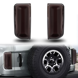 Smoked Tail Light Covers Compatible with Bronco 2021+2/4 Door Exterior Accessories, Taillights Covers Guard Protector Frame (for Badlands/Outer Banks/Wildtrak/Heritage Limited Edition/Everglades.)