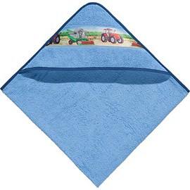 Erwin Müller Children's Hooded Terry Towel, Wash Mitt, light blue, 140x140 cm