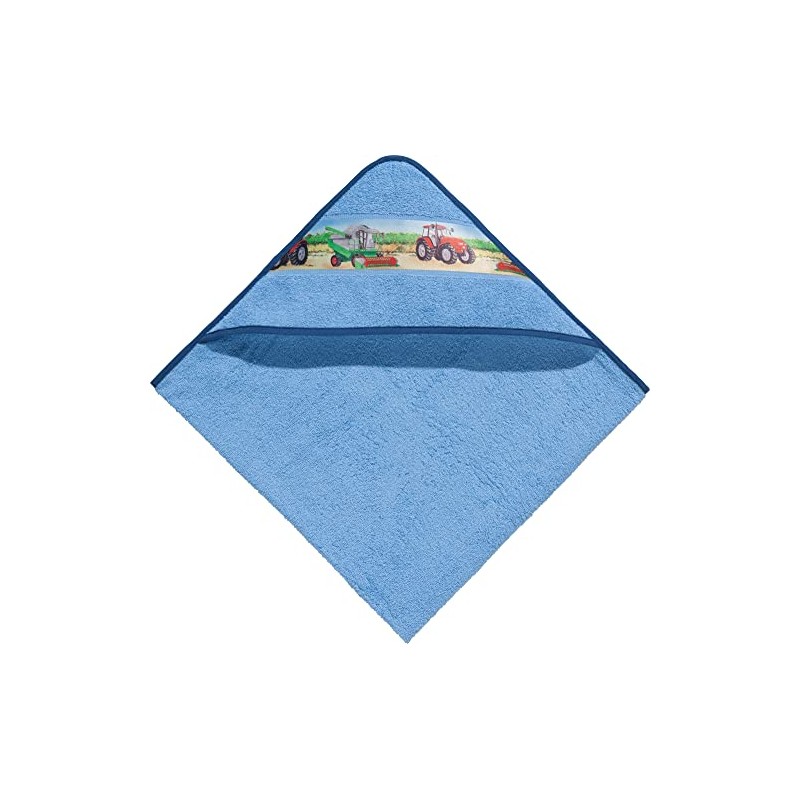 Erwin Müller Children's Hooded Terry Towel, Wash Mitt, light blue,