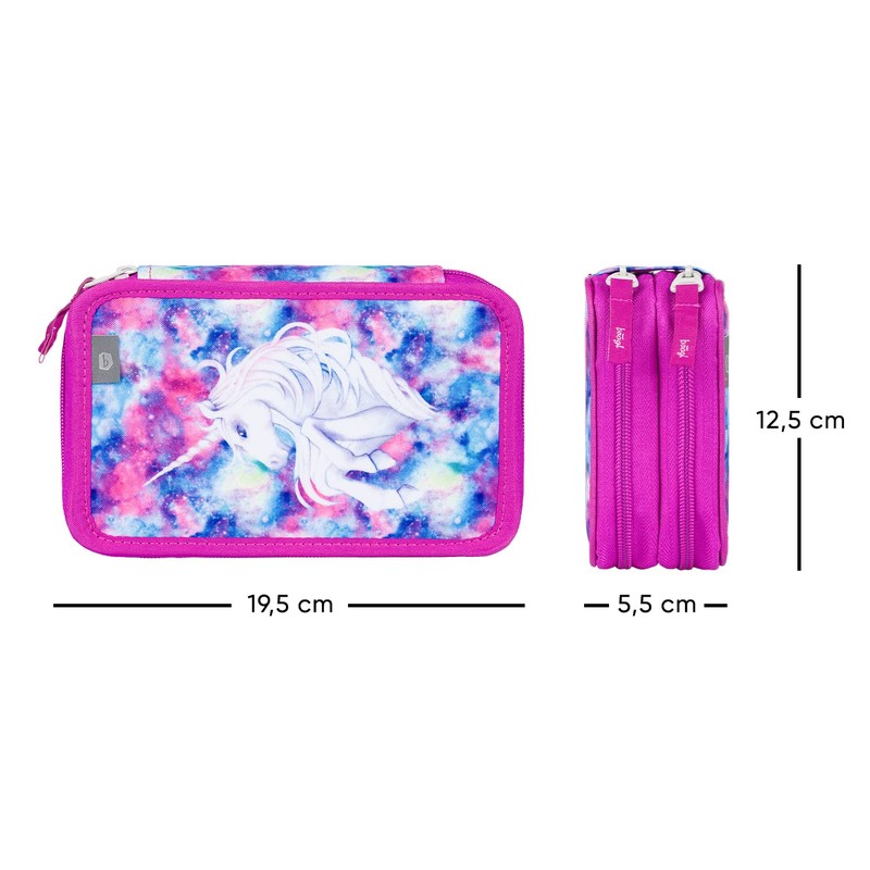 Baagl Pencil Case 2 Compartments for Boys School Stationery School