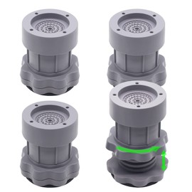 HANIHUA 4 Sets Furniture Bed Risers 3 Inch Washing Machine Support Heavy Duty, Adjustable Height 4 inch Furniture Risers for Sofa, Fridge, Chairs, Light Gray