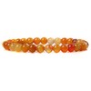 INENIMARTJ 6mm Natural Carnelian Crystal Bracelet for Women,Red Agate Gemstone