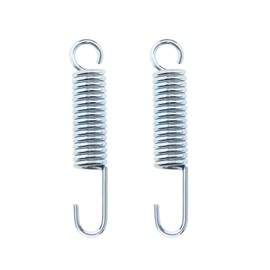 SG Store 2PCS 80mm Length Motorcycle Kickstand Kick Side Stand Spring Metal Kickstand Return Spring Replacement for Motorbike Motorcycle Silver
