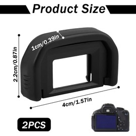 Pack of 2 Canon EOS 100d Eyecup, Eyecup for Canon Ef Eyepiece 100d 550d 600d 650d 700d 750d 760d 1000d 1100d, Viewfinder Eyepiece Replaces Canon Ef, Camera Eyepiece Viewfinder Black