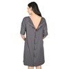MijaCulture 3-in-1 Birth Dress Nursing Nightdress Maternity Nightdress 4128, Graphite
