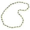 Avalaya Long Lime/Green Glass Bead, Sea Shell Nugget Necklace/ 100cm