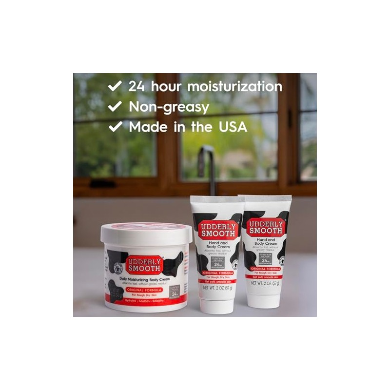 UDDERLY SMOOTH NonGreasy Crema hidratante para manos y cuerpo, 1