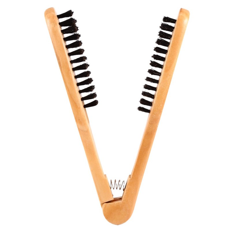 Professional Straightener Salon Hairdressing Comb Double Wooden Brush Anti Static