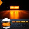 Nilight Front Grille Marker Light 4PCS 4LED Amber Lens Waterproof
