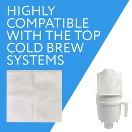 Impresa 30 Pack Cold Brew Paper Filter Bags Compatible Replacement for Toddy(R)® & OXO BREW™ - Home Cold Brew System Filter Bag - 11.25'' x 13'' - Quick Drain - Durable for Cold Drip Coffee
