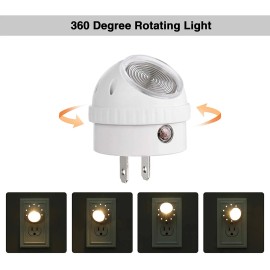 DEWENWILS LED Nightlights for Kids, Adults, Bedroom, Hallway, Bathroom, 4 Pack - Warm White