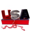 UNIKPACKAGING USA Letter Shaped Flower Gift Box – Patriotic Decor