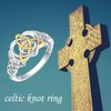 ONEFINITY Celtic Knot Ring, 925 Sterling Silver Celtic Knot Fashion