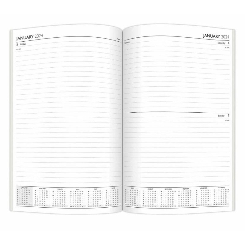 2025 A4 / A5 / A6 Diary Day to Page