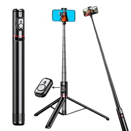 VELOGA 72" Extendable Bluetooth Selfie Stick Tripod | 360° Rotation, Cold Shoe Mount, Remote Control | Adjustable, Portable Tripod for Photos, Videos, Calls & More with Your Camera or Phone