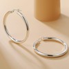 4mm Thick Silver Chunky Earrings Steling Silver Post Hoops Earrings