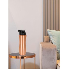Travelling Copper Water Bottle | Office for the Gym for Adults | Pure Copper Bottle with Sipper 750ml Matte Finish