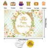Joliaco Happy Mother's Day Backdrop Floral Gold Dots Mother's Day
