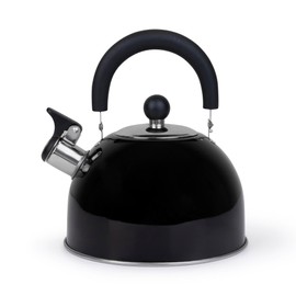 2.5 Qt Stainless Steel Whistling Tea Kettle - Black