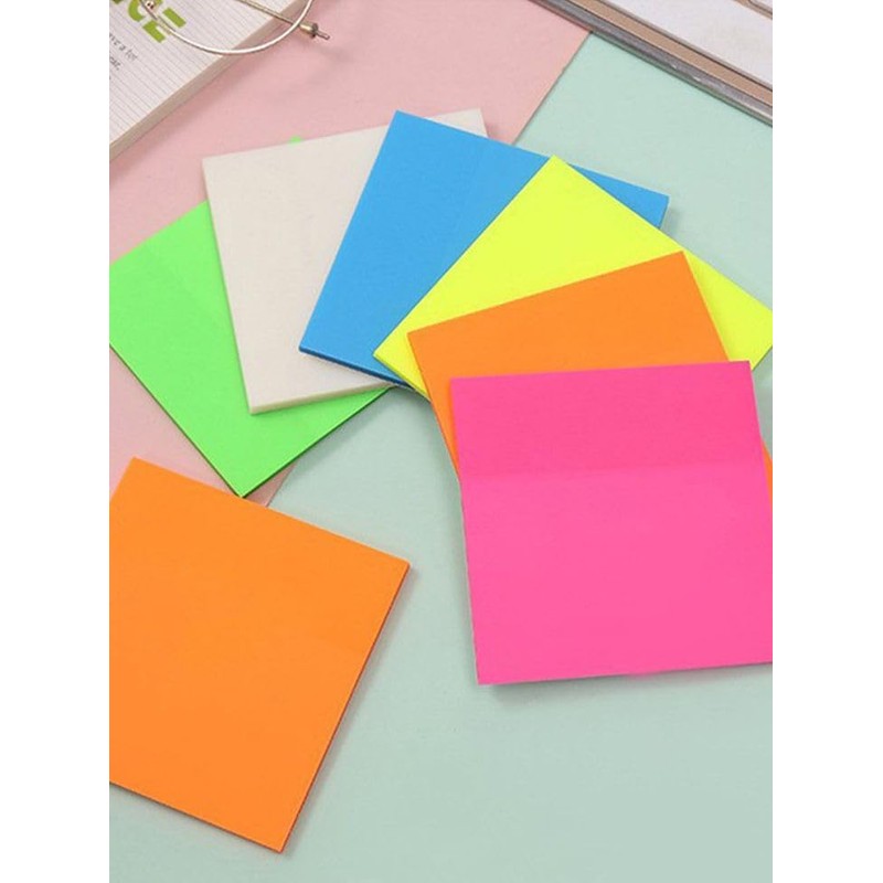 Sticky Notes 3x3 inch, Bright Colors Self-Stick Pads 8 Pads/Pack