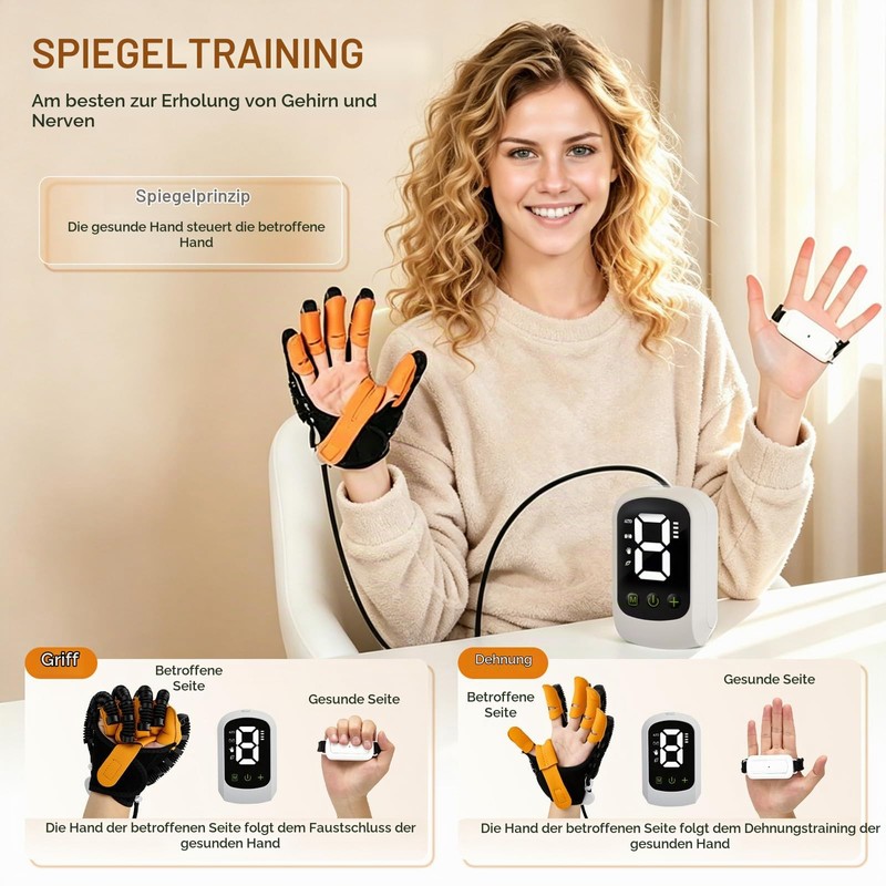 Rehabilitation Gloves, Robotic Rehabilitation Gloves with 4 Training Modes, 9