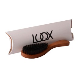 LUQX Ergo Line Special Pure Boar Bristle Hair Brush 7 Rows (Plus LUQX Braid Ties Fringes)