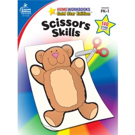 Carson-Dellosa 104335 Scissors Skills, Grades PK - 1: Gold Star Edition Volume 17
