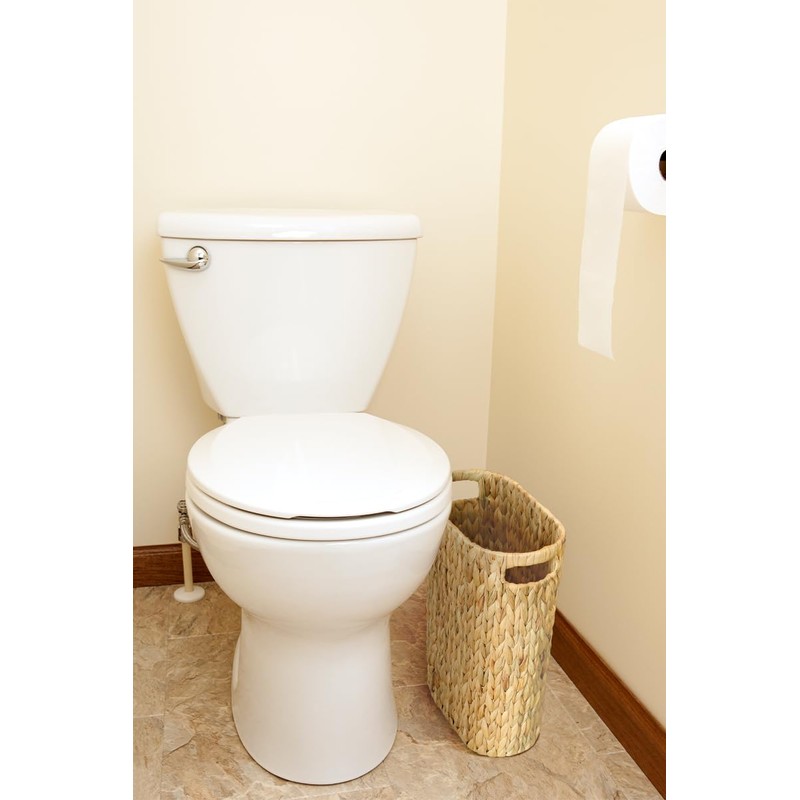 Coeusy Wicker Trash Can,Bathroom Trash Can,Water Hyacinth Wicker Waste Basket