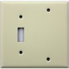 Ivory Wrinkle 2 Gang Wall Plate - Toggle Blank