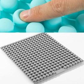 Mamigeor Liquid Silicone Seat Cushion with Bubble Design - Breathable Ergonomic Support for Office, Car, Wheelchair - Pressure Relief & Durable (Gray)