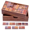 LOGOPLAY Domino Double 12 Tile Game Wooden Board Game with