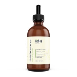 HEBBE - Protena de Arroz 100 g  Hidrolizado de Protena de Arroz  Hidratante para Piel y Cabello  Propiedades Faciales y Capilares  Contenido 100 g