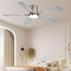FUMLTP 52 inch Ceiling Fans with Lights, Flush Mount Ceiling