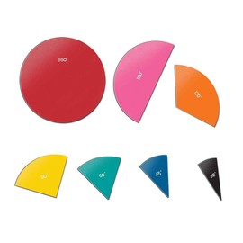 Learning Resources H2M91052 91052 Math Teaching Material, Angle Know, Circle Tiles, 36 Pieces