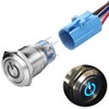 Quentacy 19mm 3/4" Latching Push Button Switch 12V 48V DC