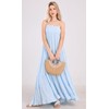 chouyatou Women's Summer Boho Flowy Spaghetti Strap Maxi Dress Smocked